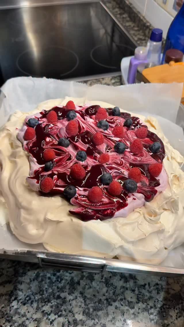 Pavlova with Red Berries