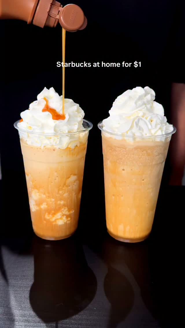 Homemade Vanilla Caramel Frappé