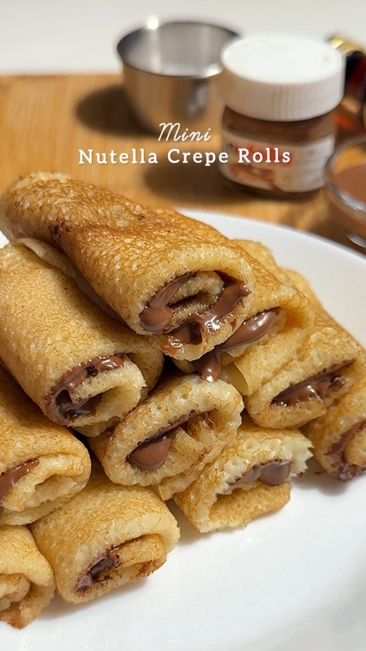 Mini Nutella Crepe Rolls