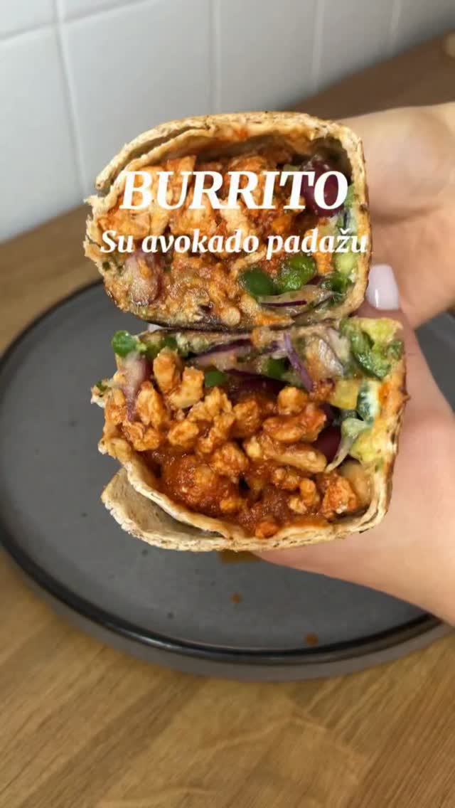 Burrito with Avocado Sauce