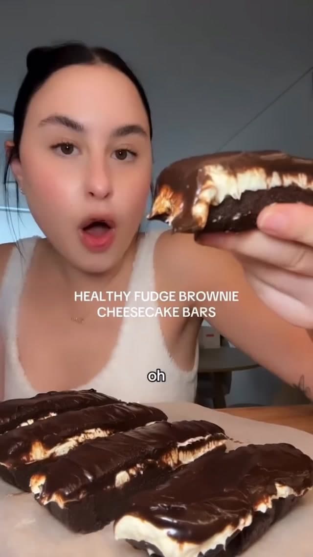 Brownie Saludable con Capa de Cheesecake