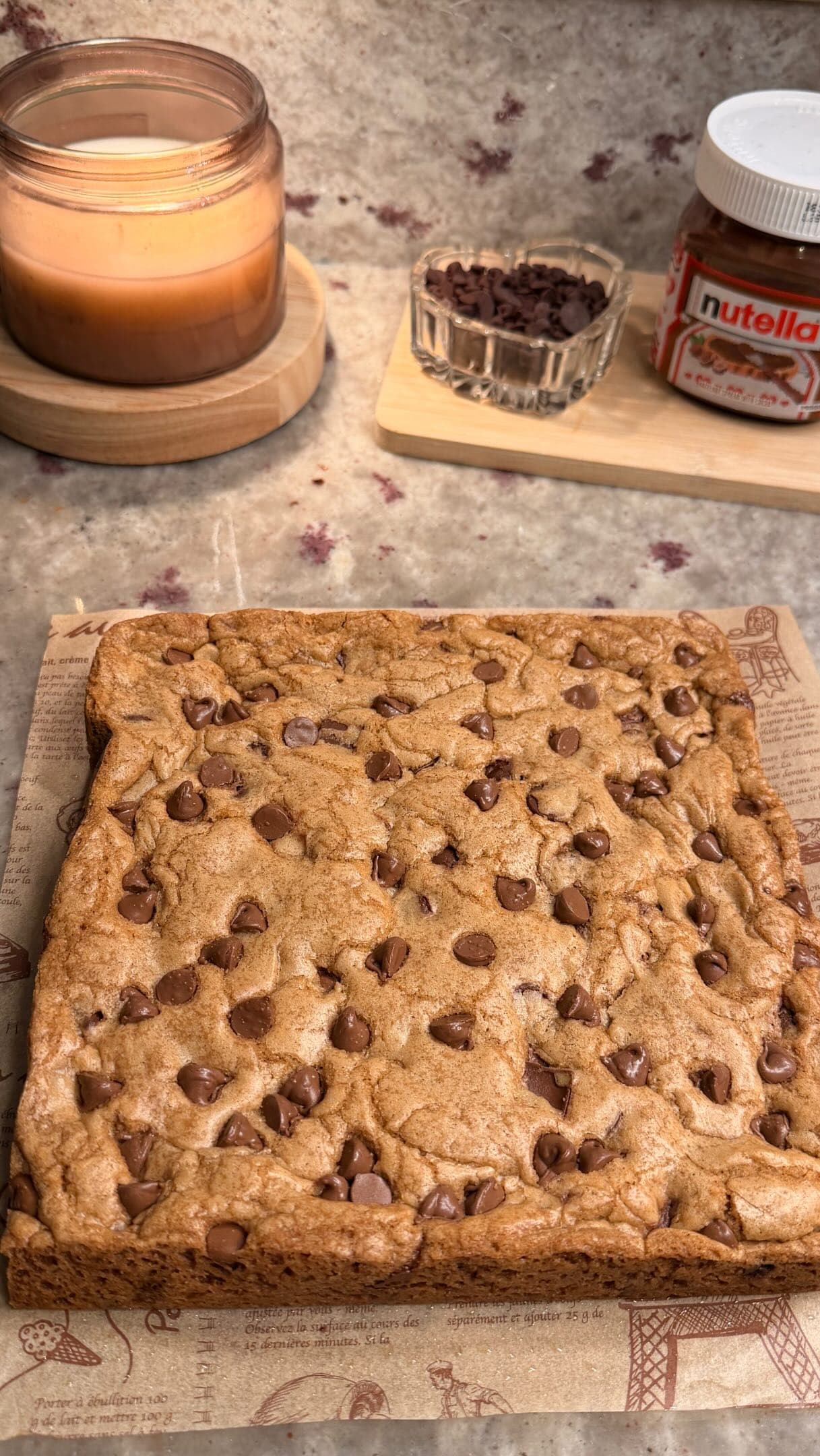 Fudgy Nutella Cookie Bars
