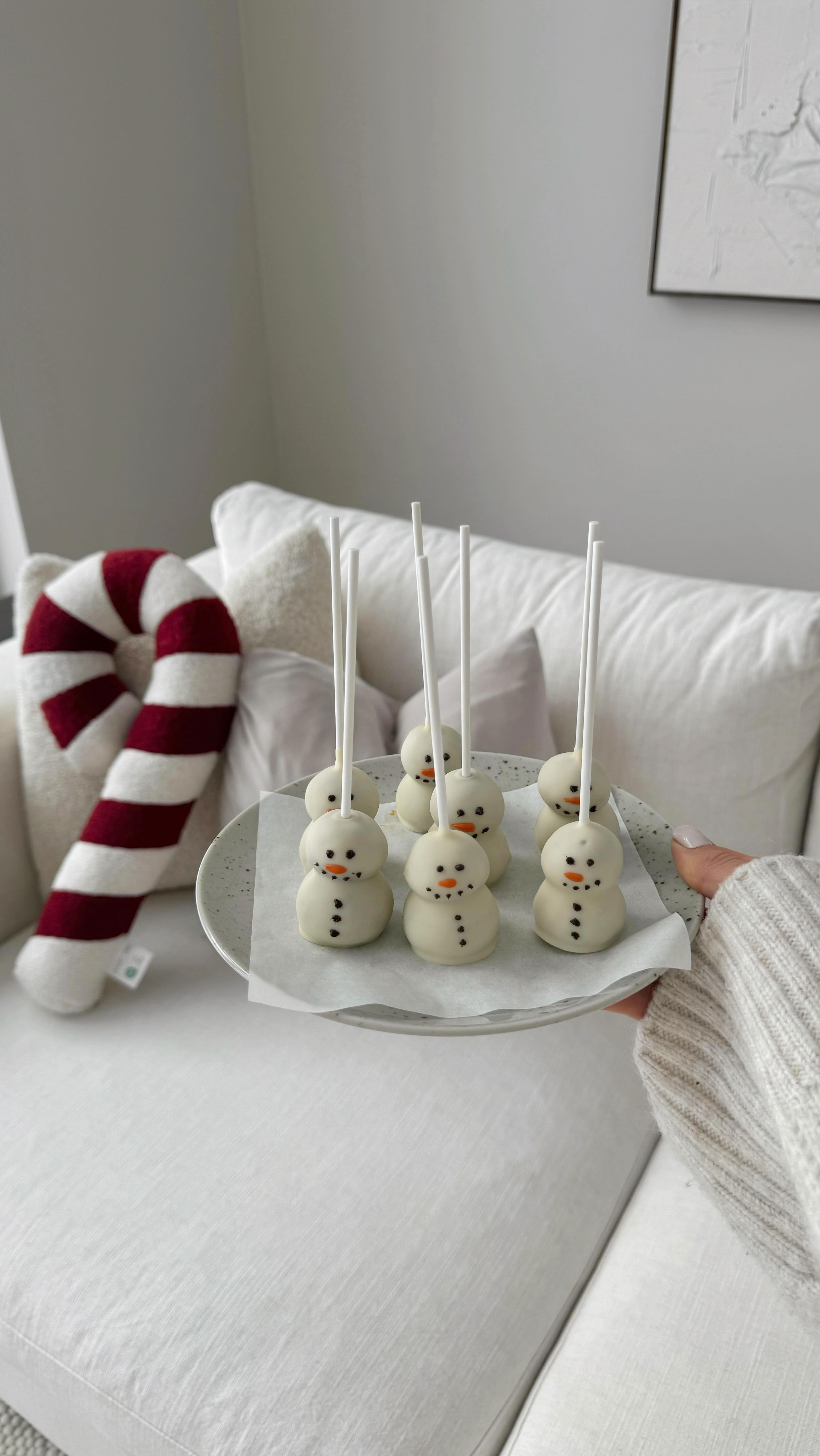 Cake Pops Χιονάνθρωπος