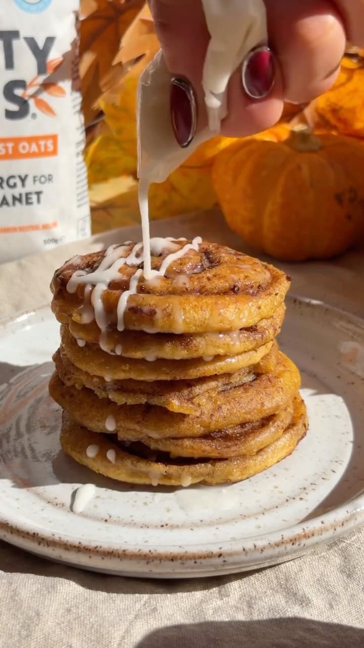 Pancakes roulés à la citrouille et à la cannelle