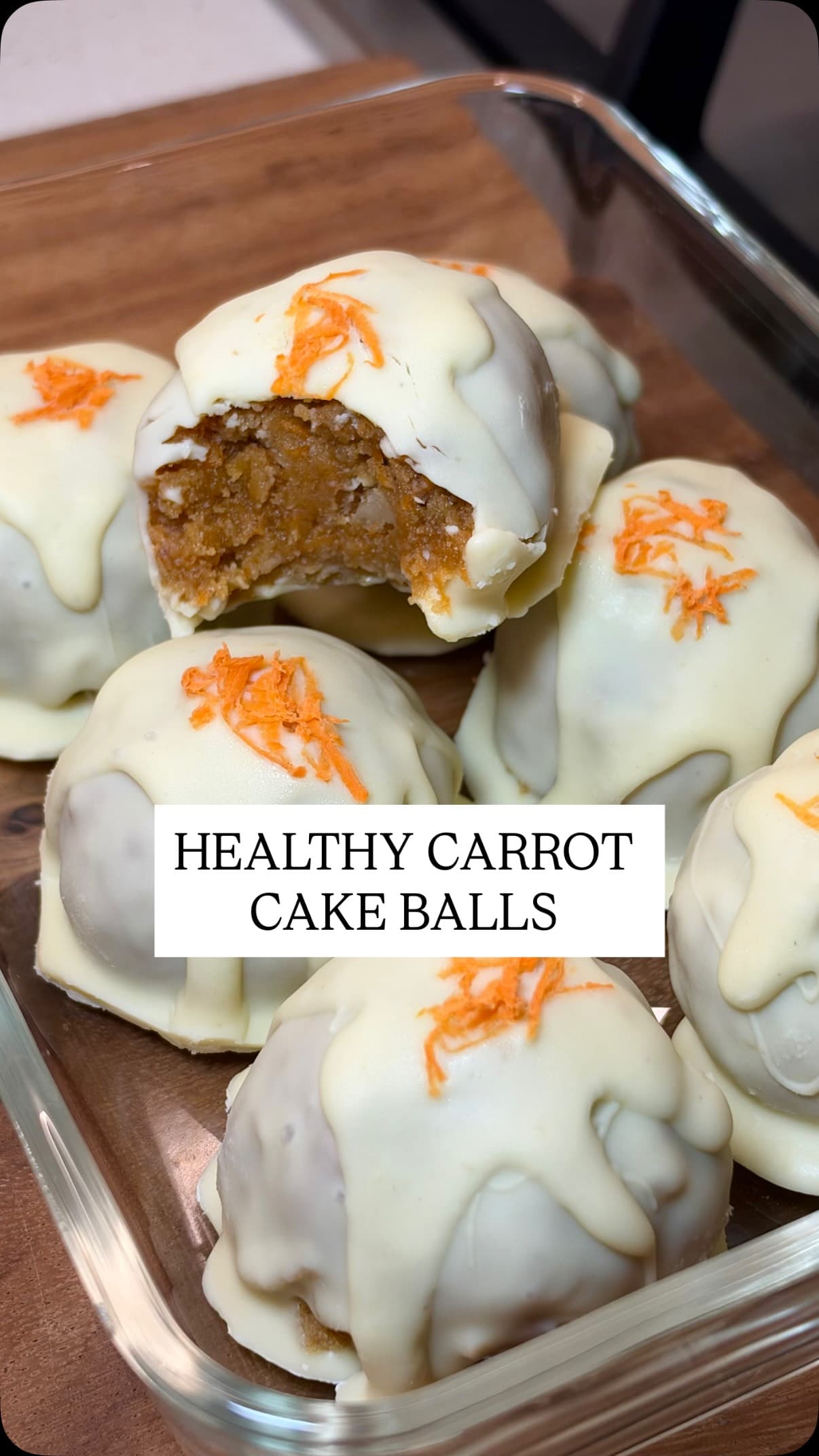 Gezonde wortelcake balletjes