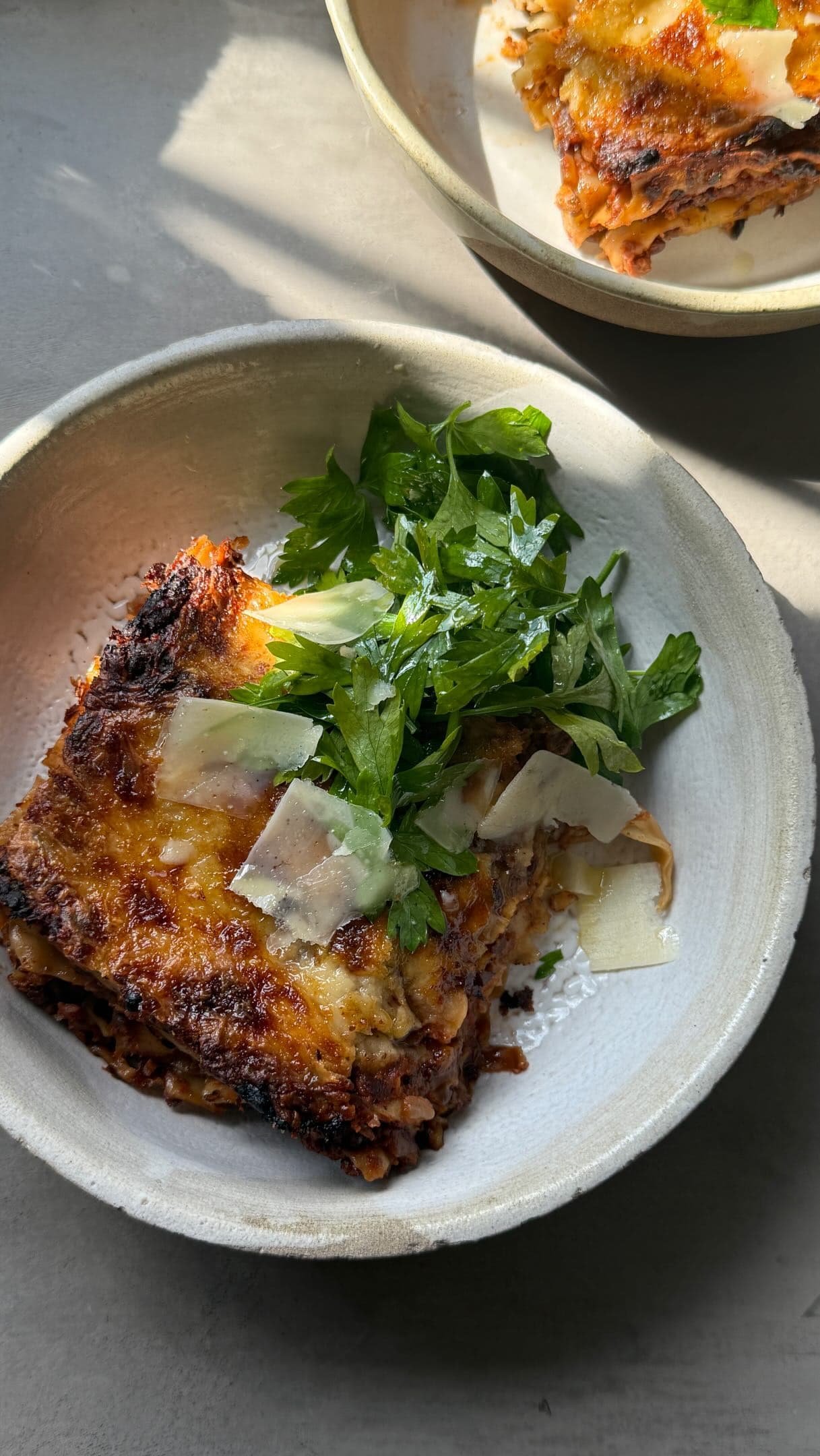 Lasagnes végétariennes aux champignons et lentilles