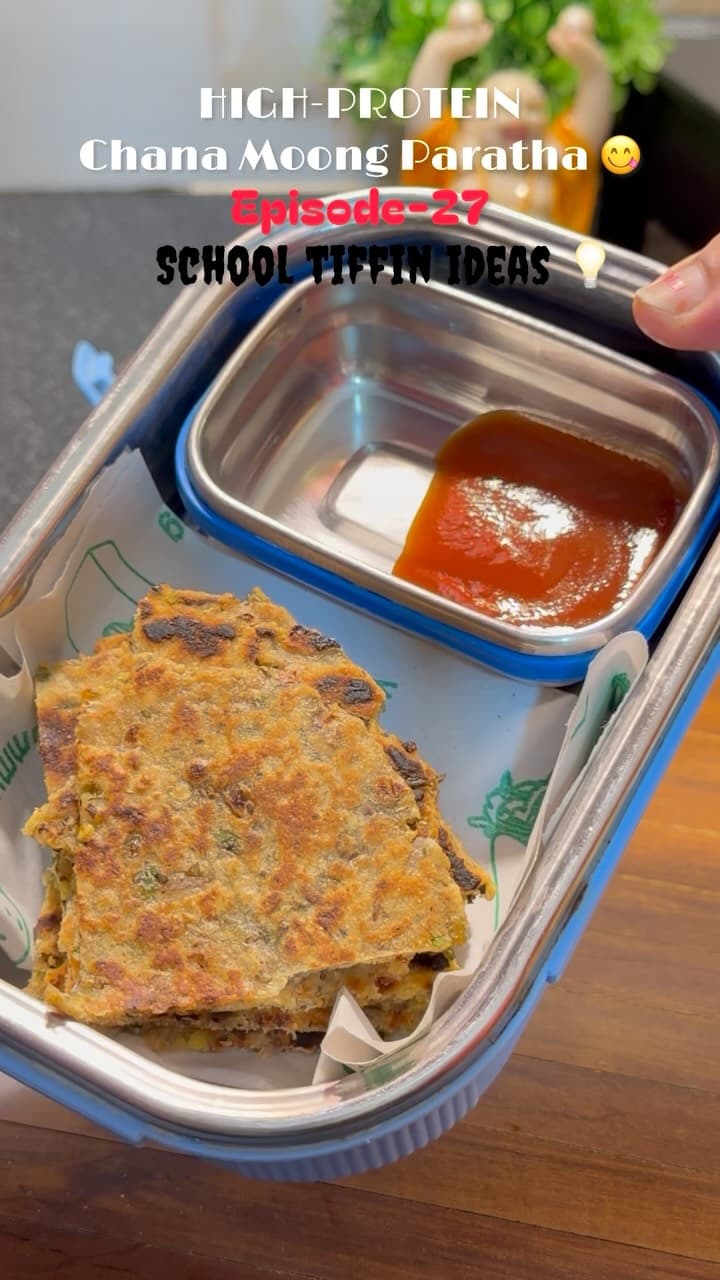 High-Protein Chana Moong Paratha