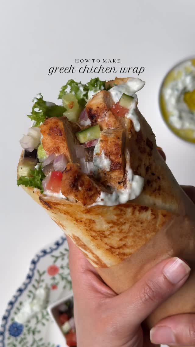 Griechische Chicken-Wraps