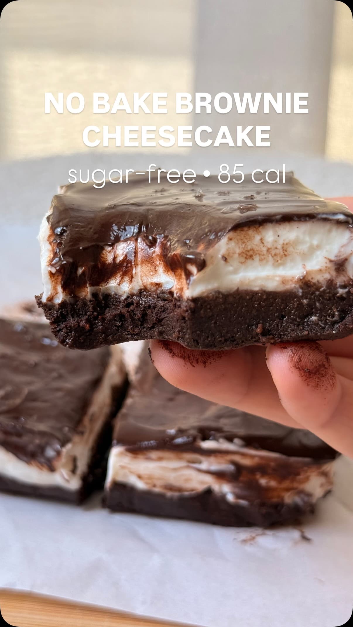 No Bake Brownie Cheesecake
