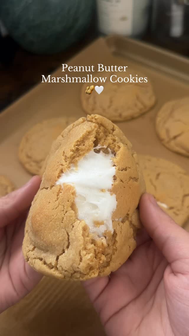 Peanut Butter Marshmallow Cookies (Fluffernutter)