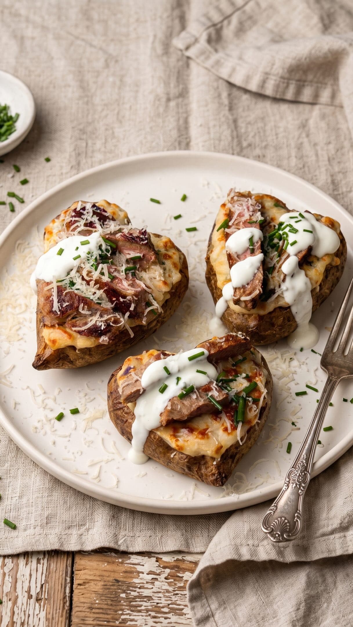 Double-Baked Stuffed Potato Hearts