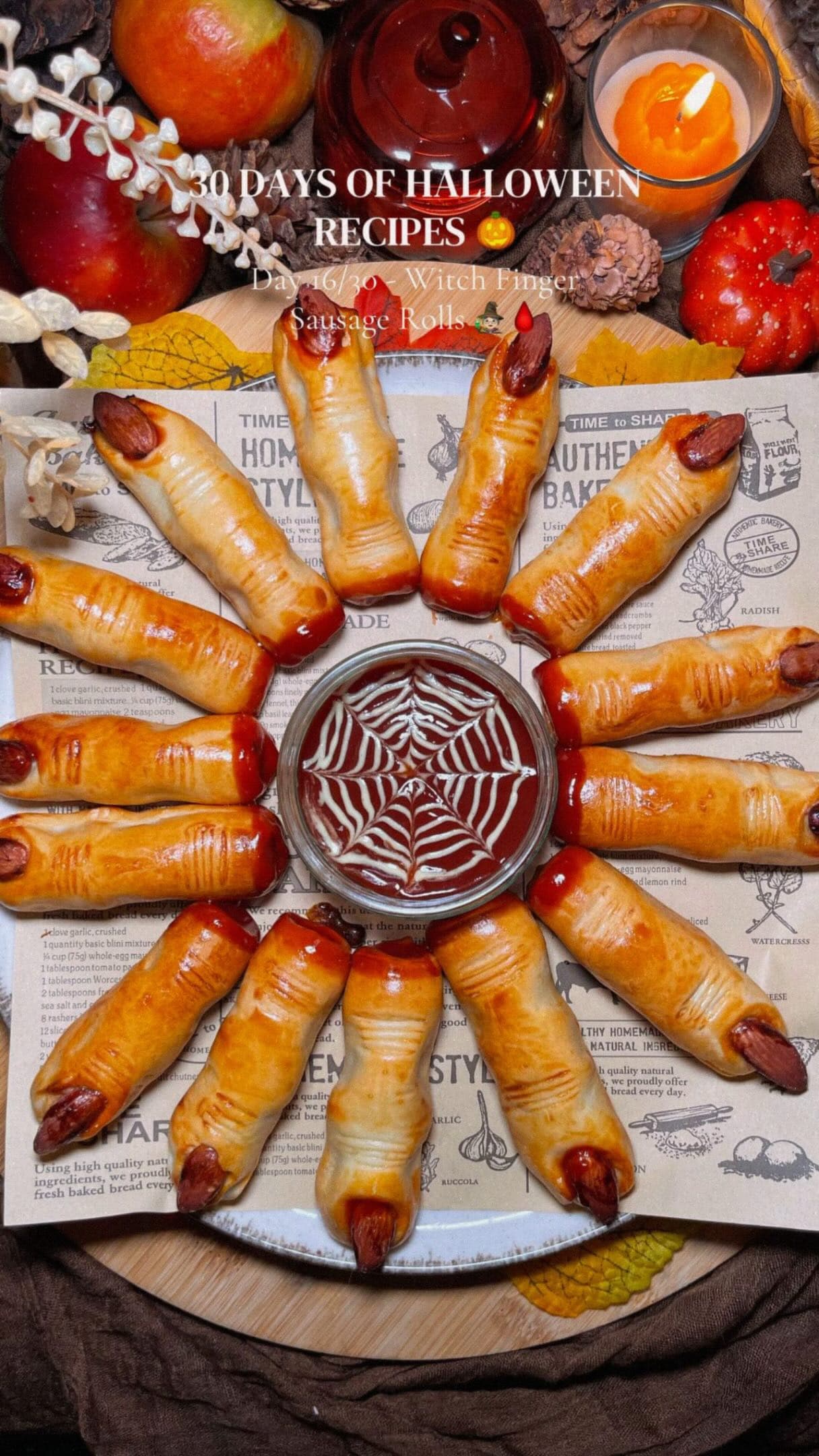 Witch Finger Sausage Rolls