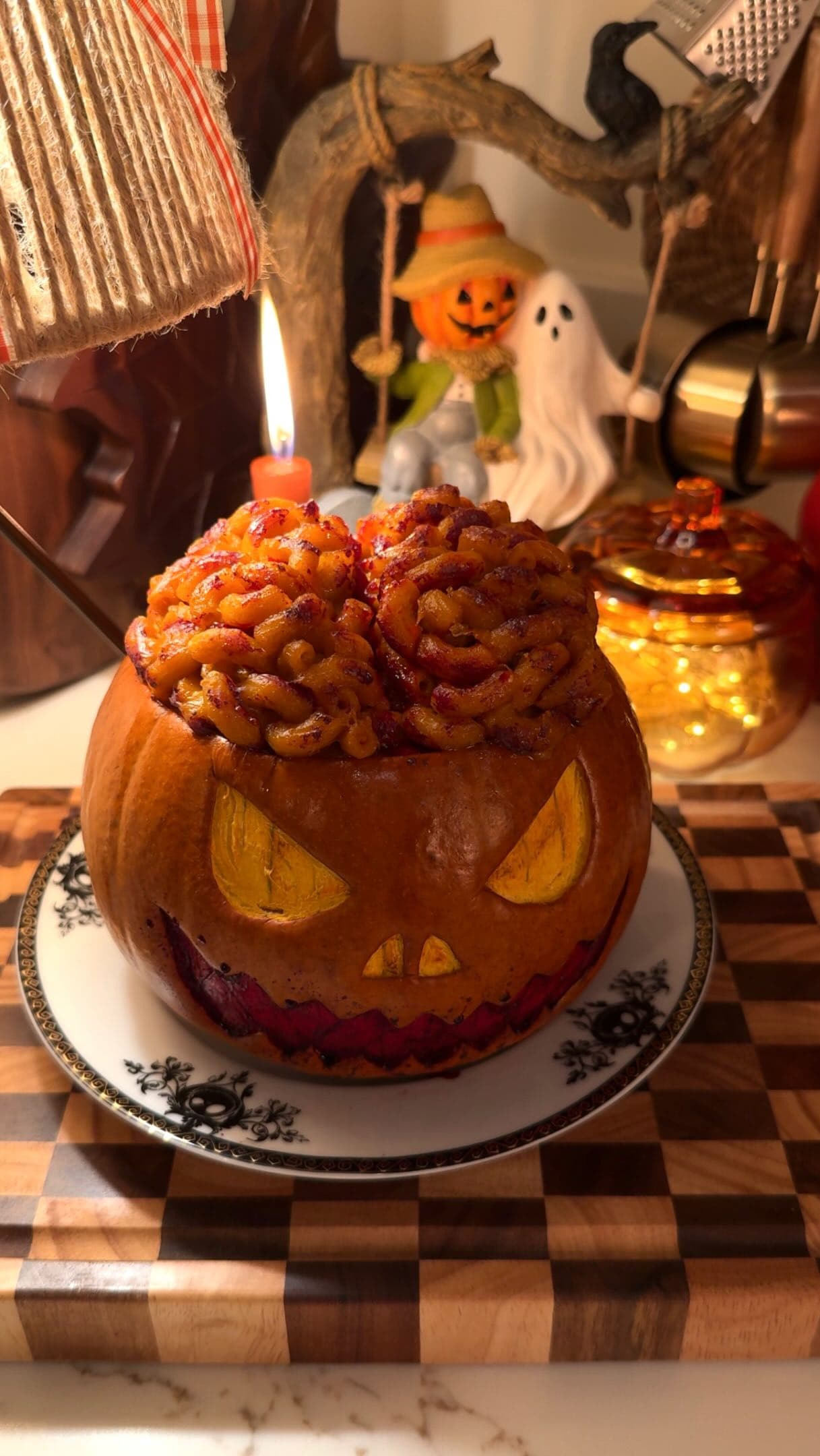 Mac & Cheese Cerveau Jack-o’-Lantern