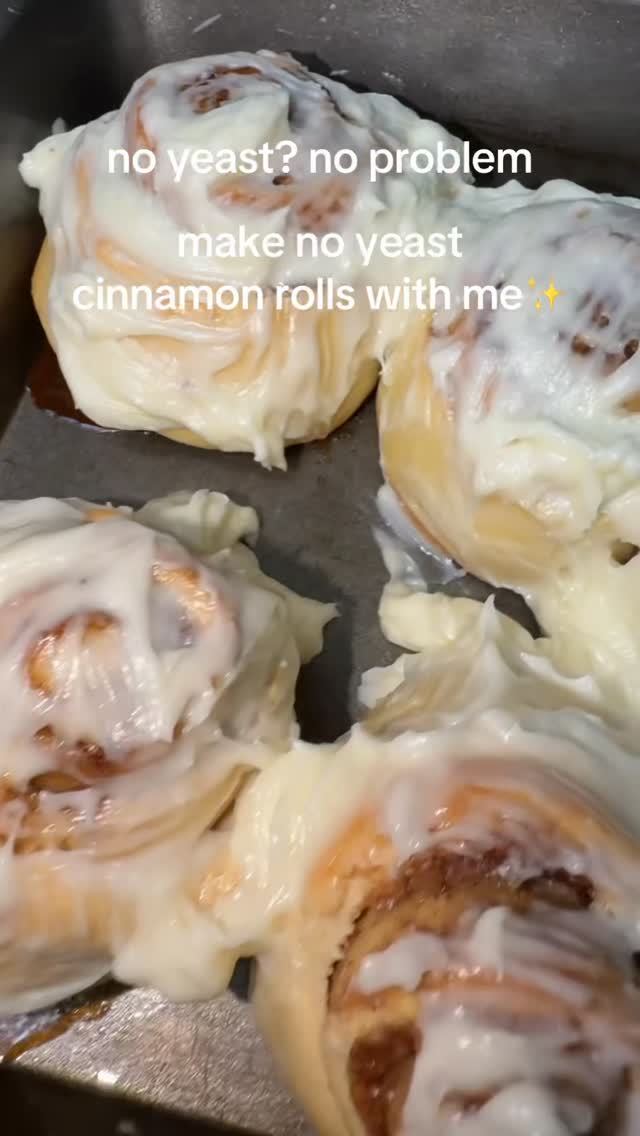 No Yeast Cinnamon Rolls