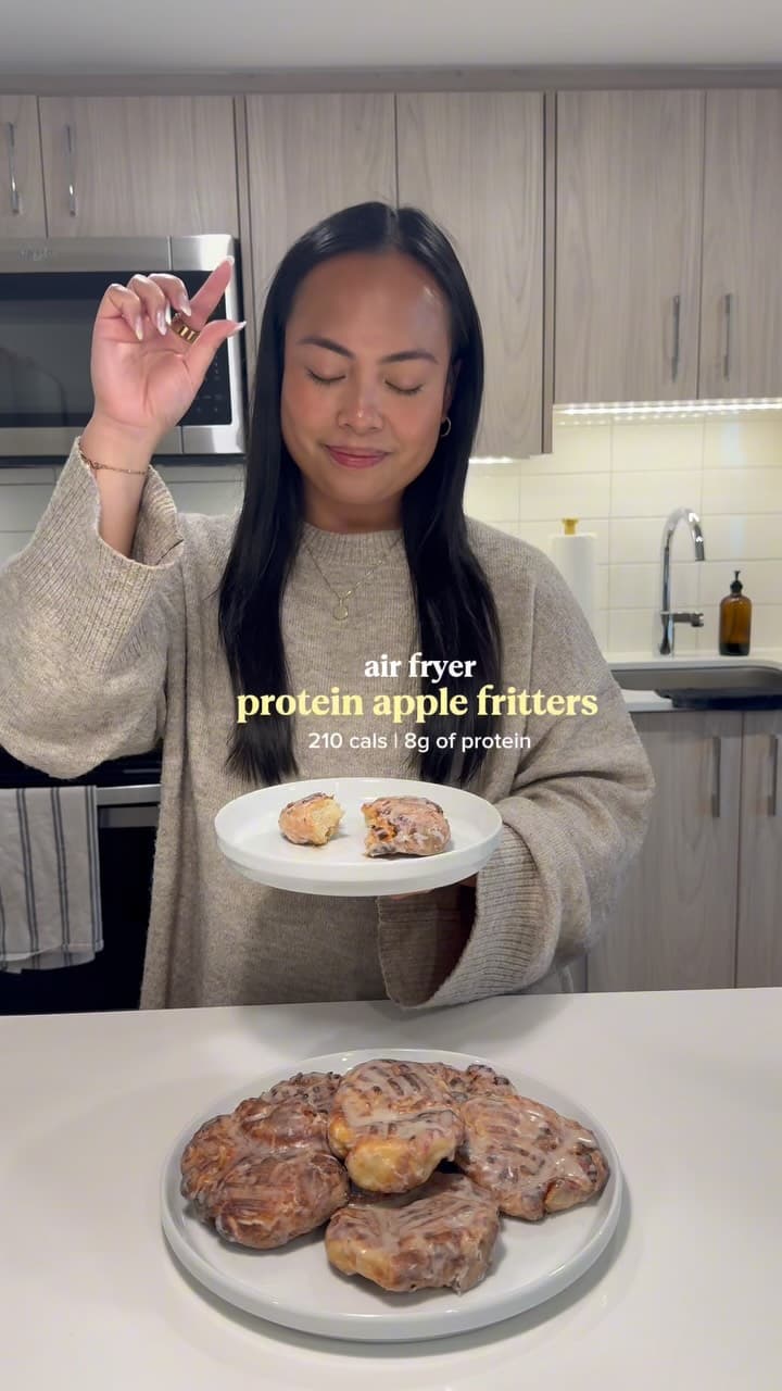 Stewed Apple Protein Fritters