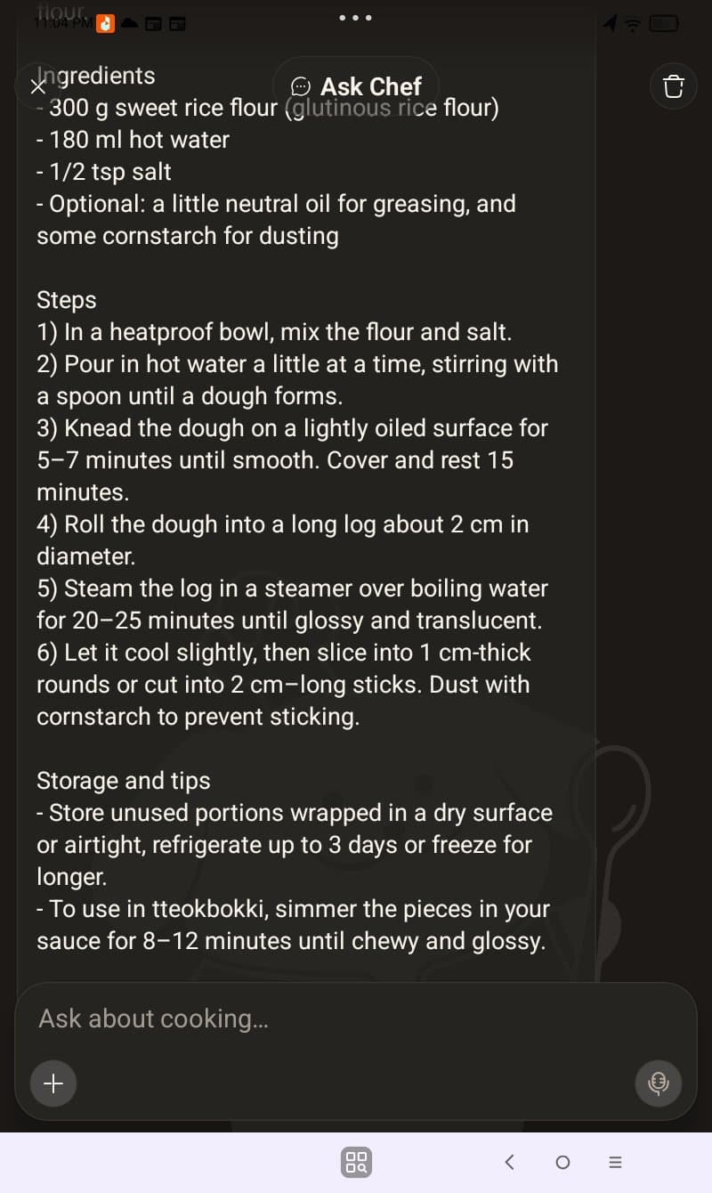 Steamed Sweet Rice Flour Dough Sticks