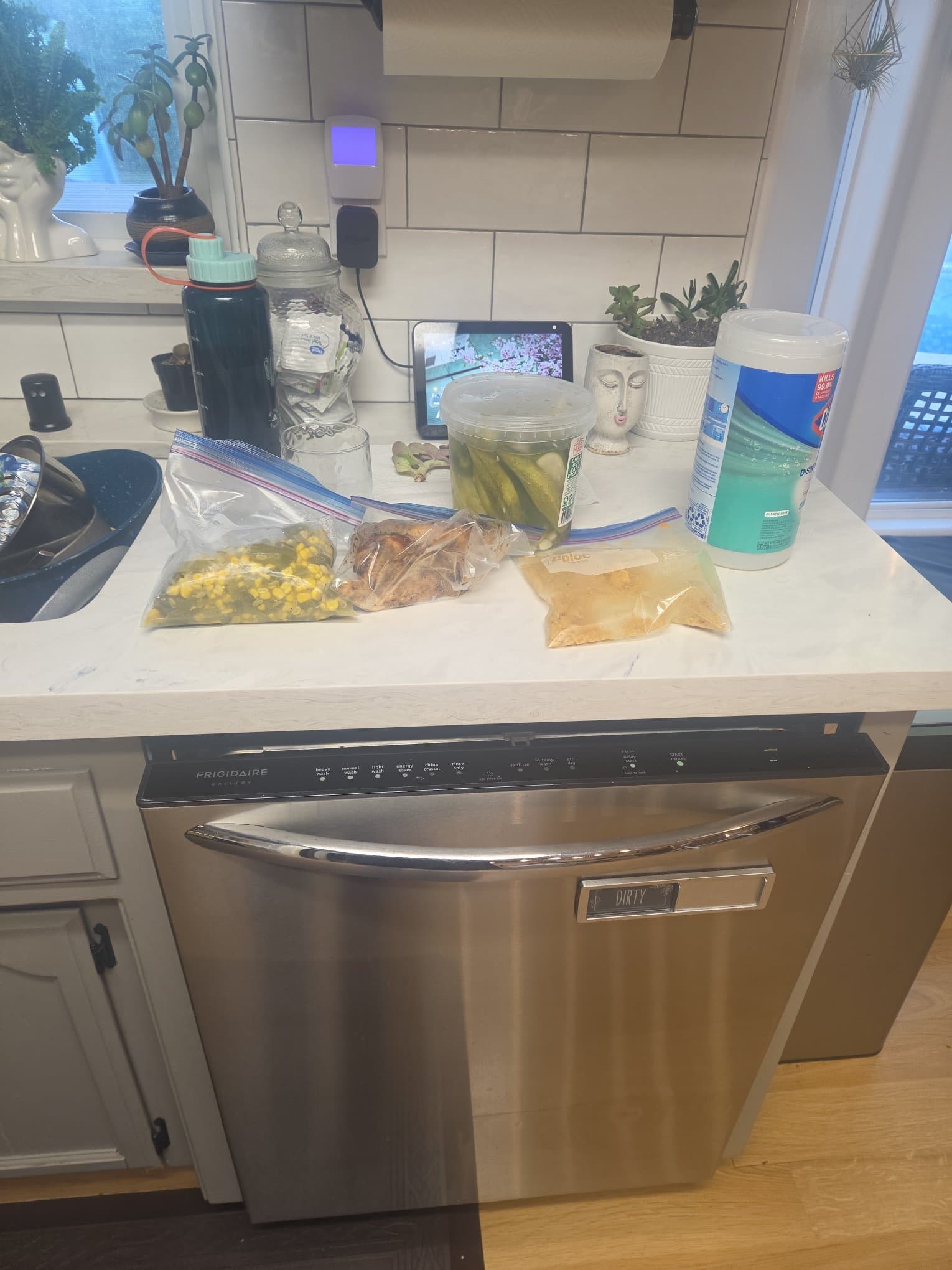 Frozen Corn, Pickle, and Crispy Bacon Salad