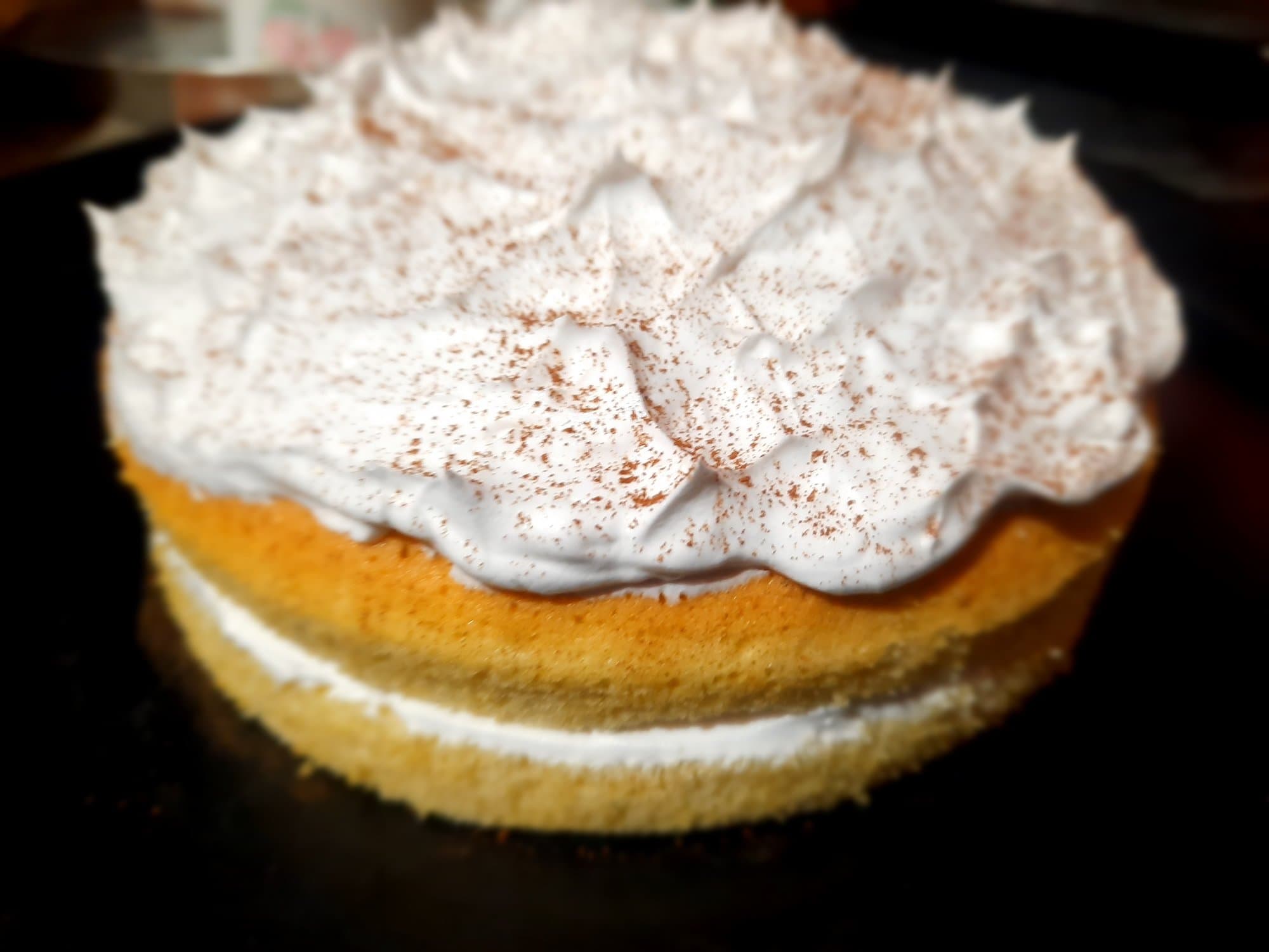 Vanilla Layer Cake with Whipped Cream
