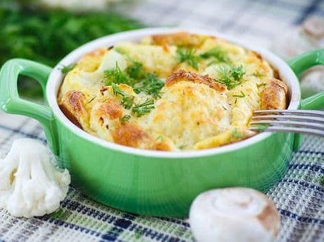 Œufs cocotte au chou-fleur