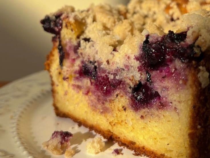 Bolo de limão e mirtilo