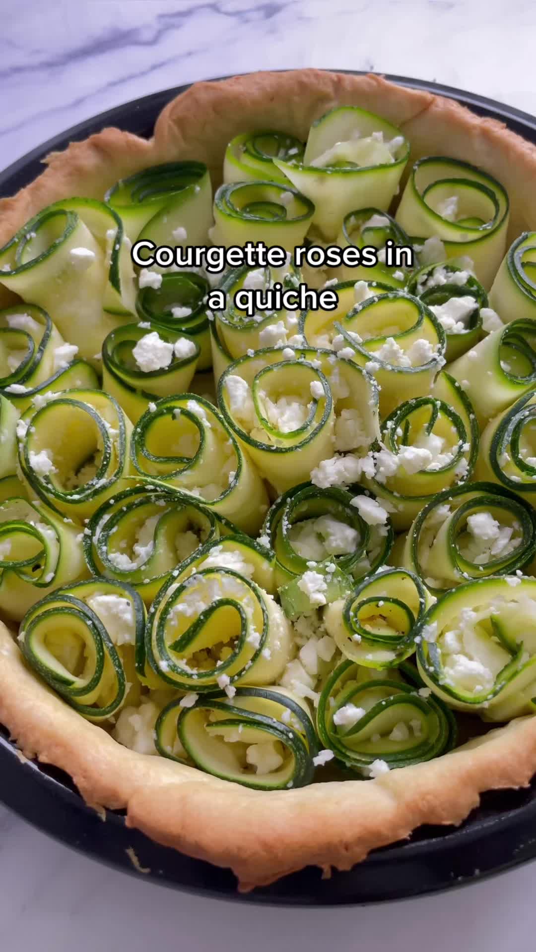 Courgette Roses Quiche
