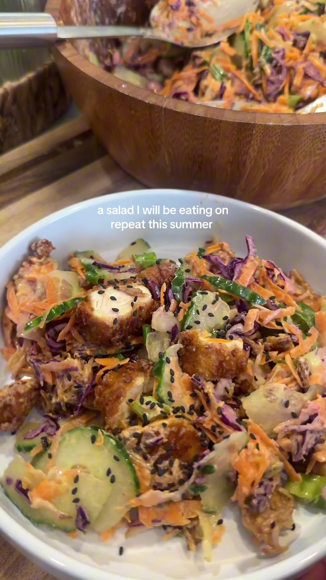 Crispy Chicken Summer Salad