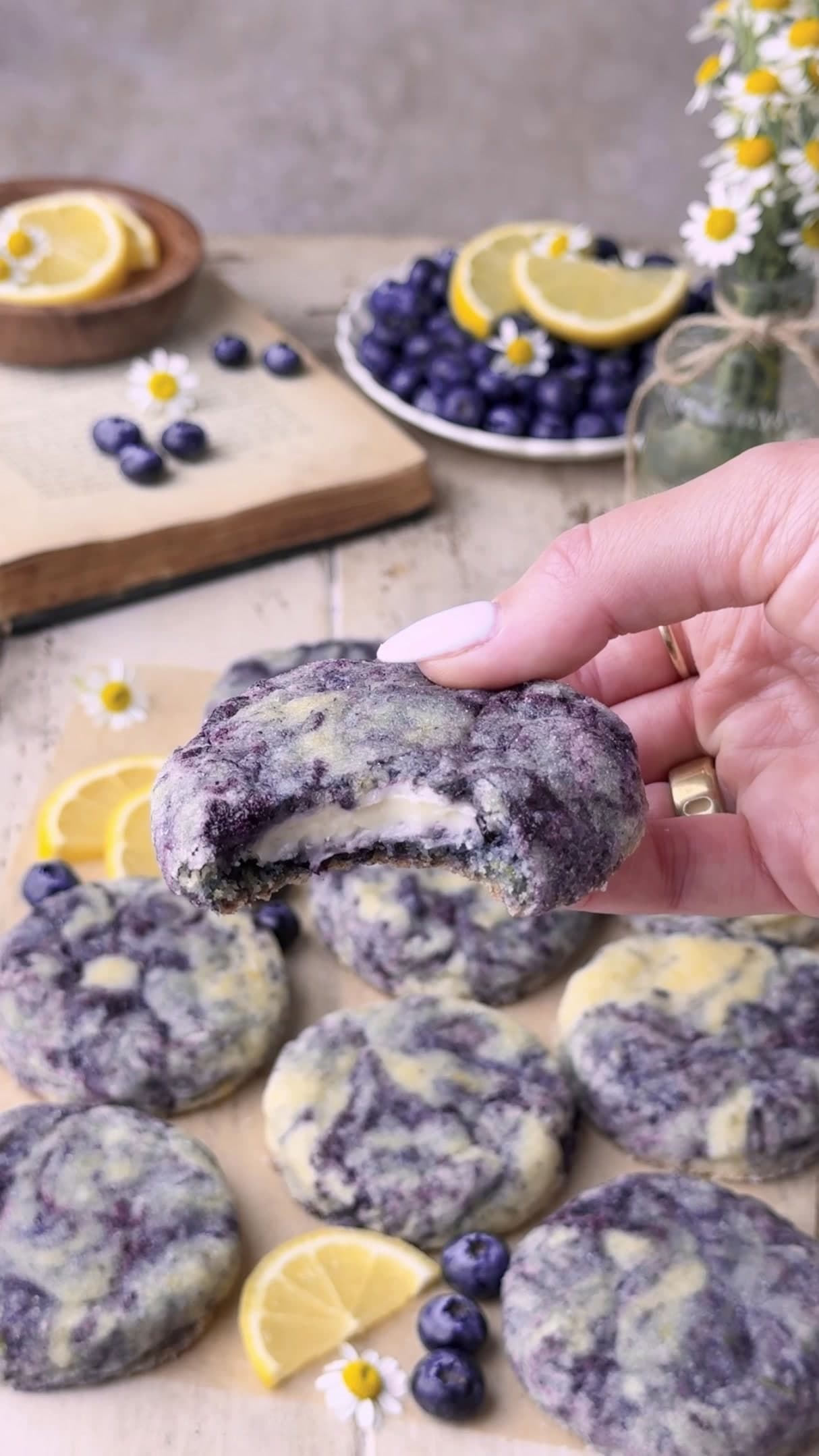Lemon Blueberry Cheesecake Cookies