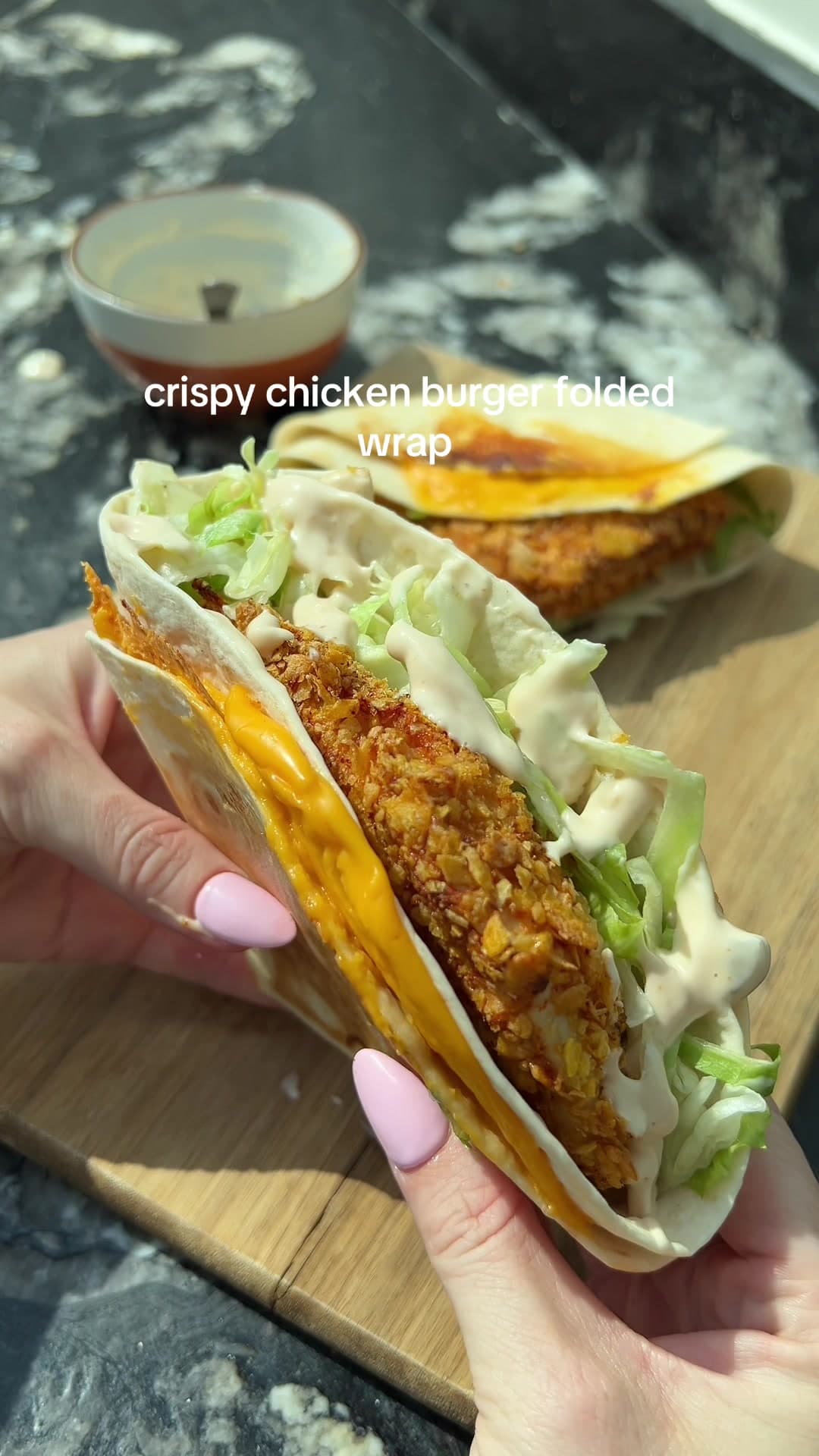 Crispy Chicken Burger Folded Wrap