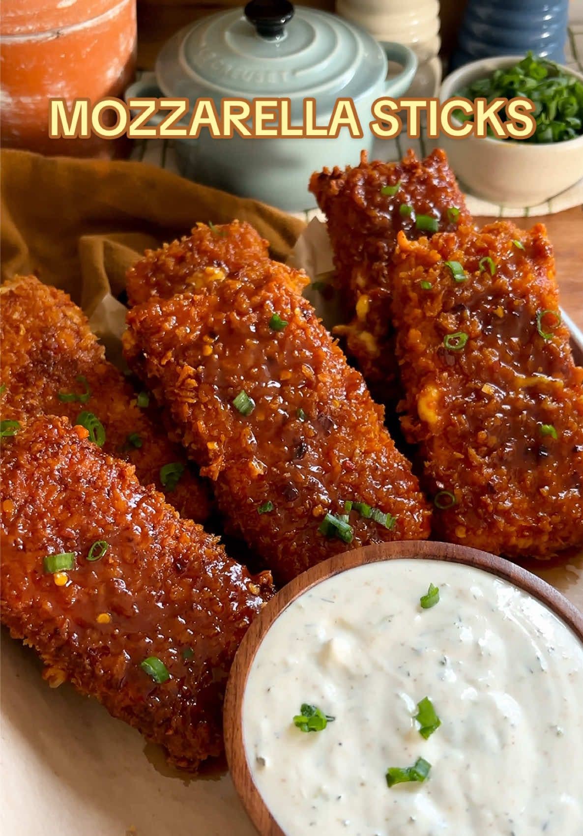 Palitos de Mozzarella con Salsa Agridulce