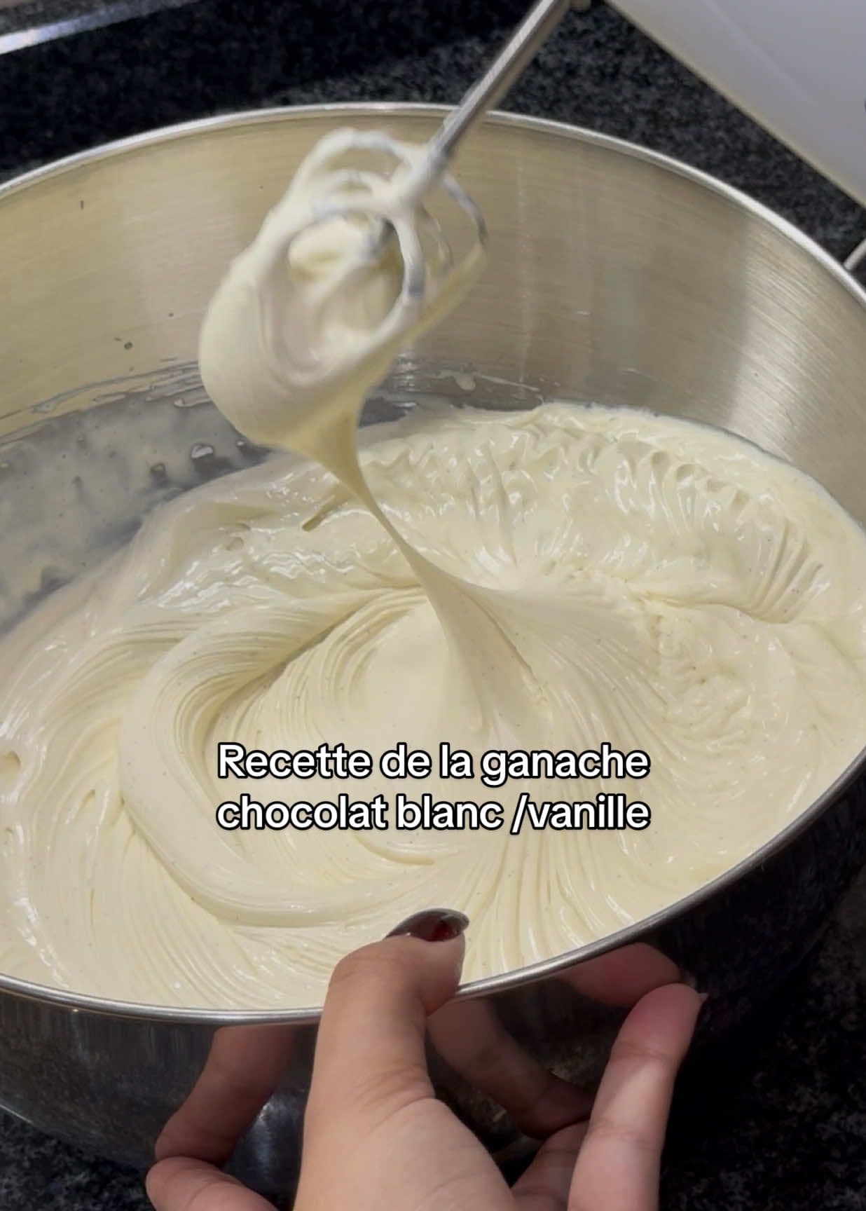 Ganache montée chocolat blanc et vanille