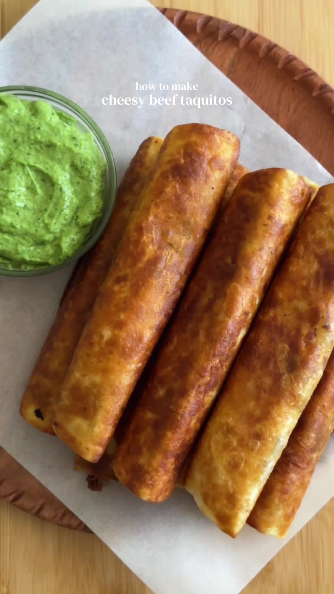Cheesy Beef Taquitos