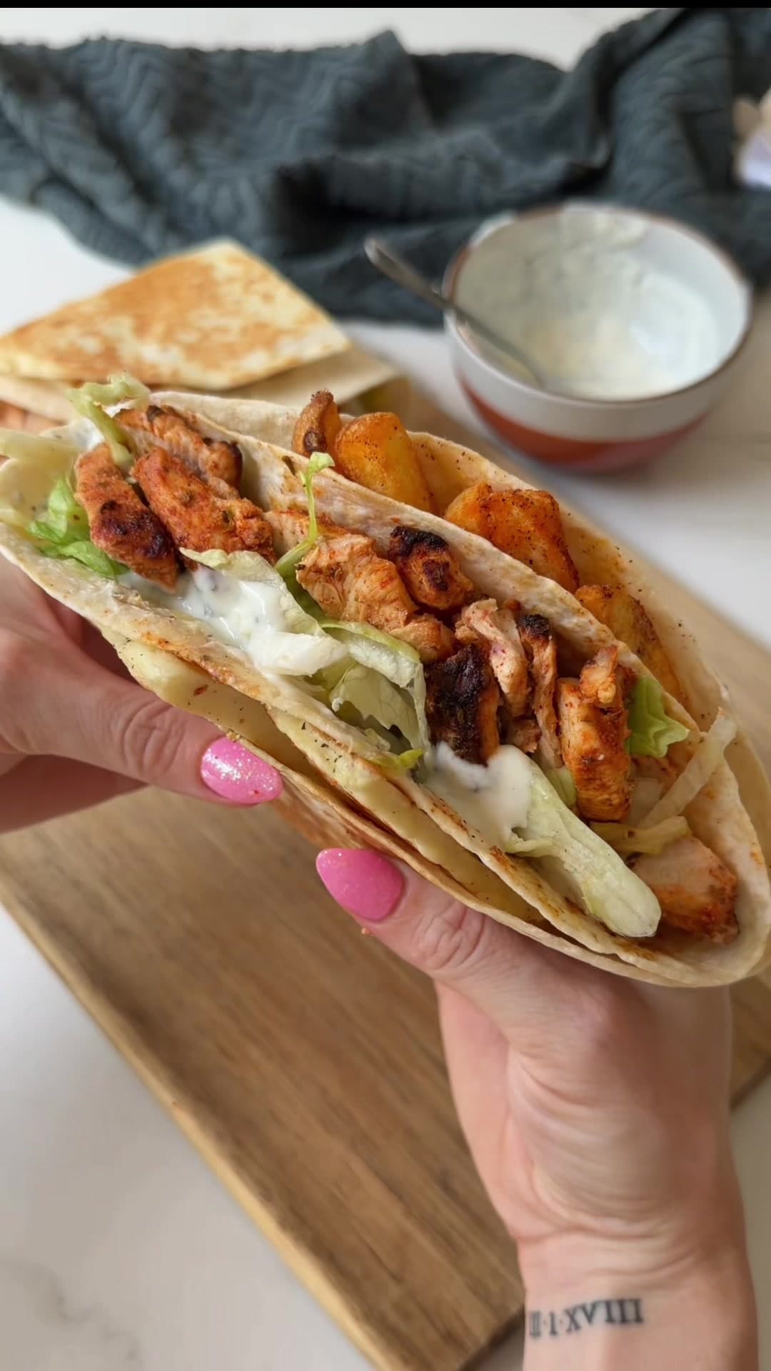 Chicken Gyros Folded Wrap