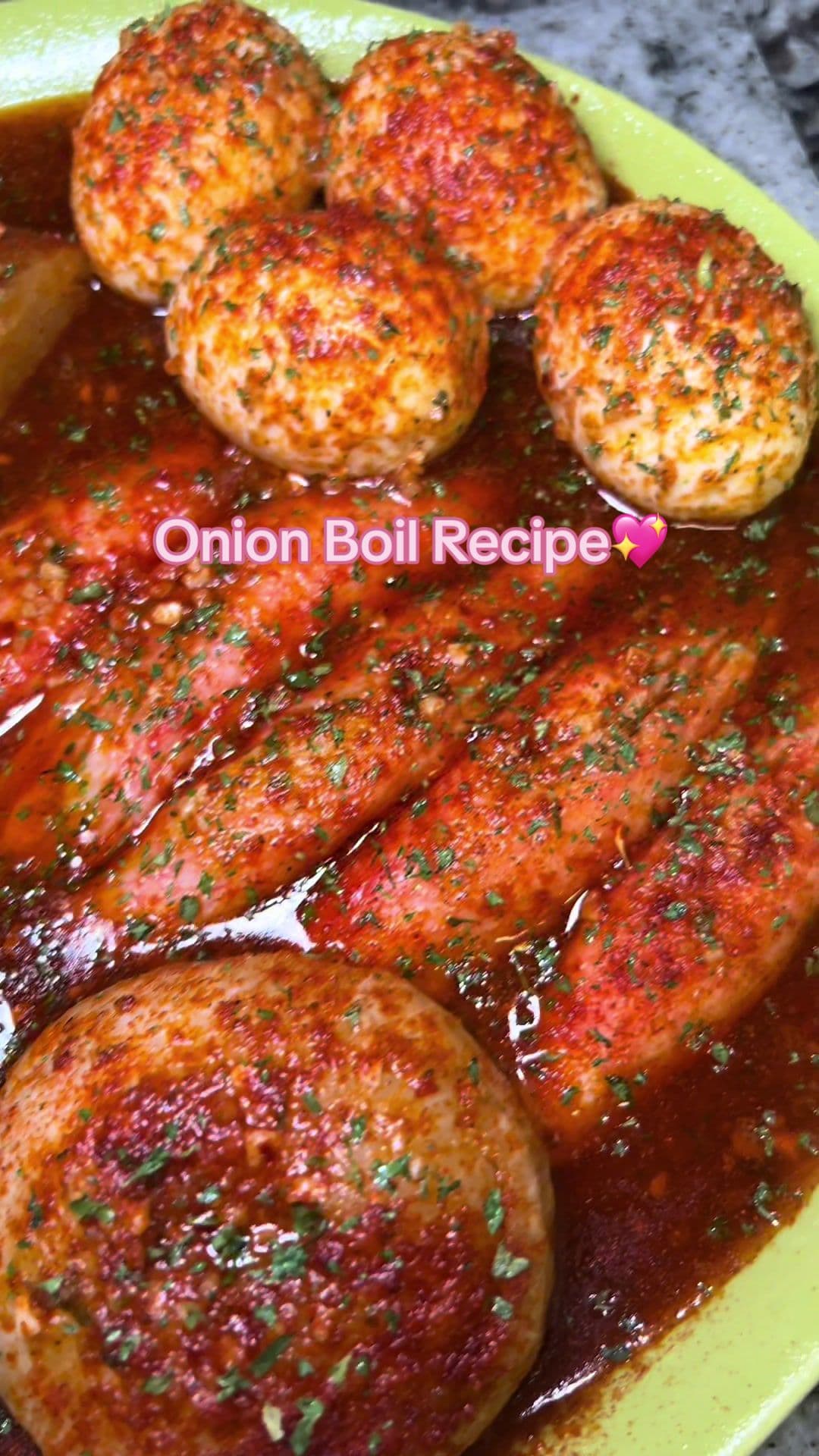 Onion Boil with Imitation Crab