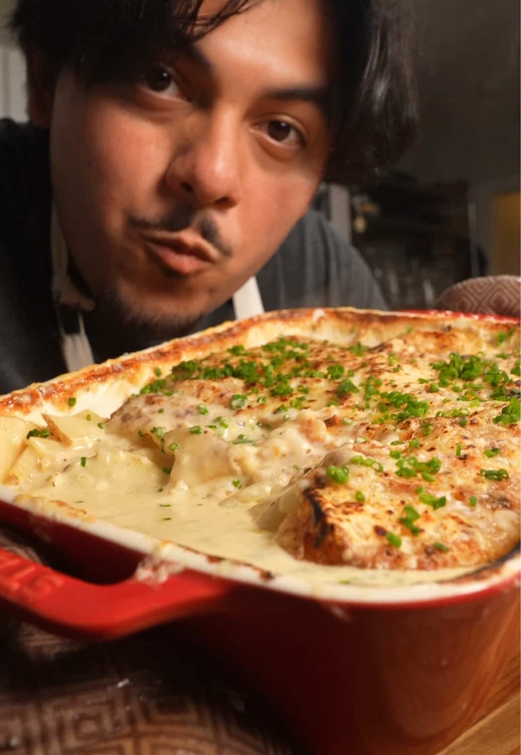 Scalloped Potatoes with Gruyère and Cheddar