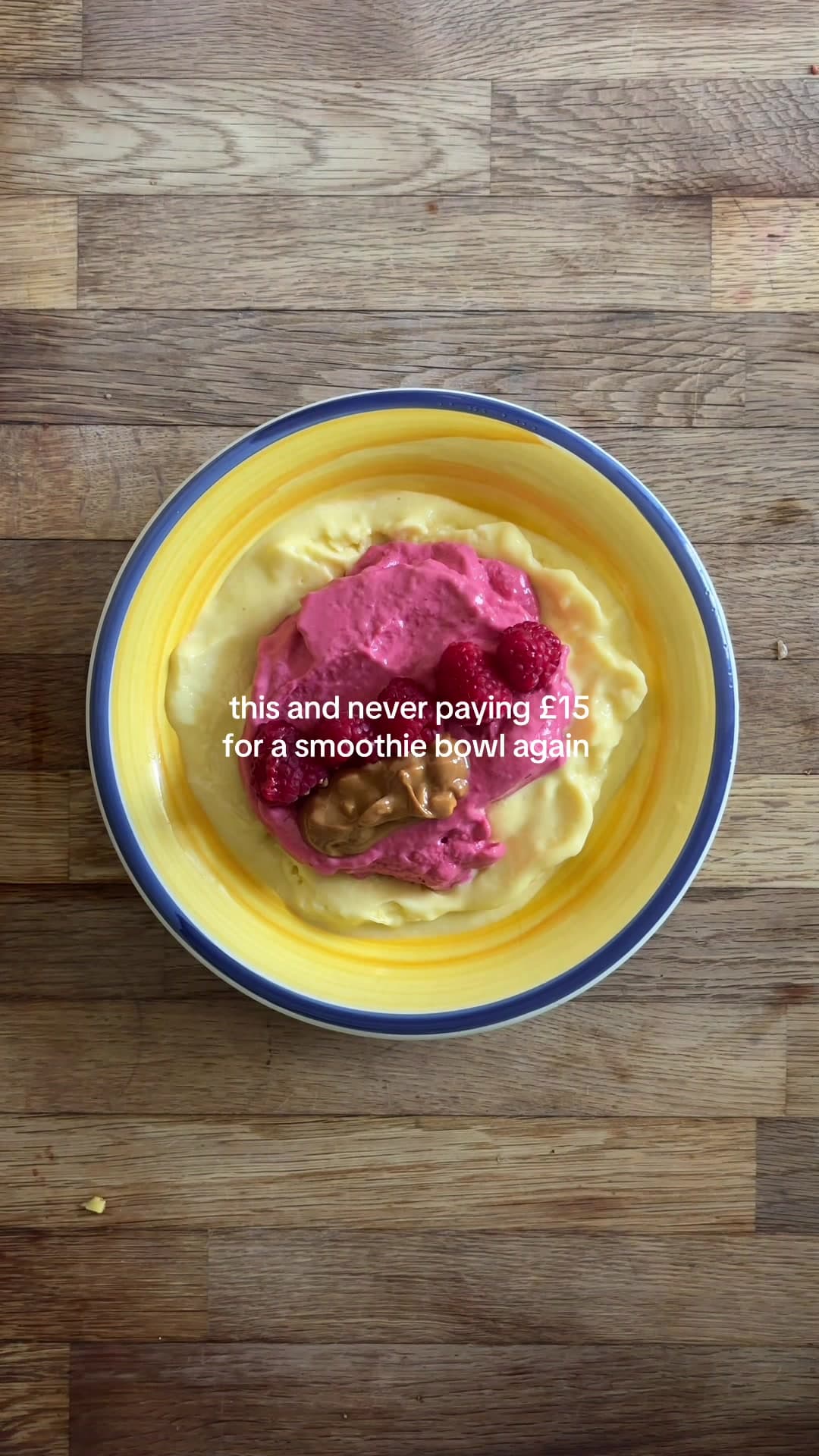 Two-Tone Mango Raspberry Smoothie Bowl