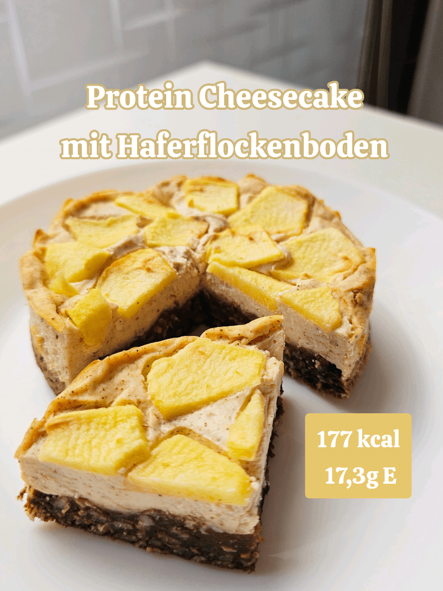 Protein Cheesecake mit Haferflockenboden (Single Serve)
