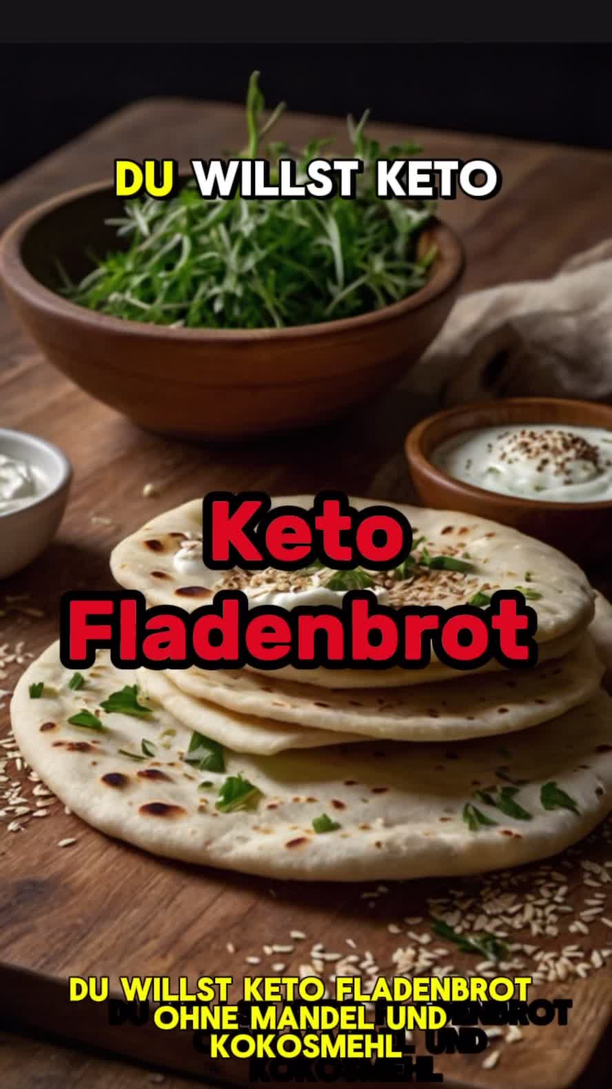 Keto-Fladenbrot ohne Mandel- und Kokosmehl