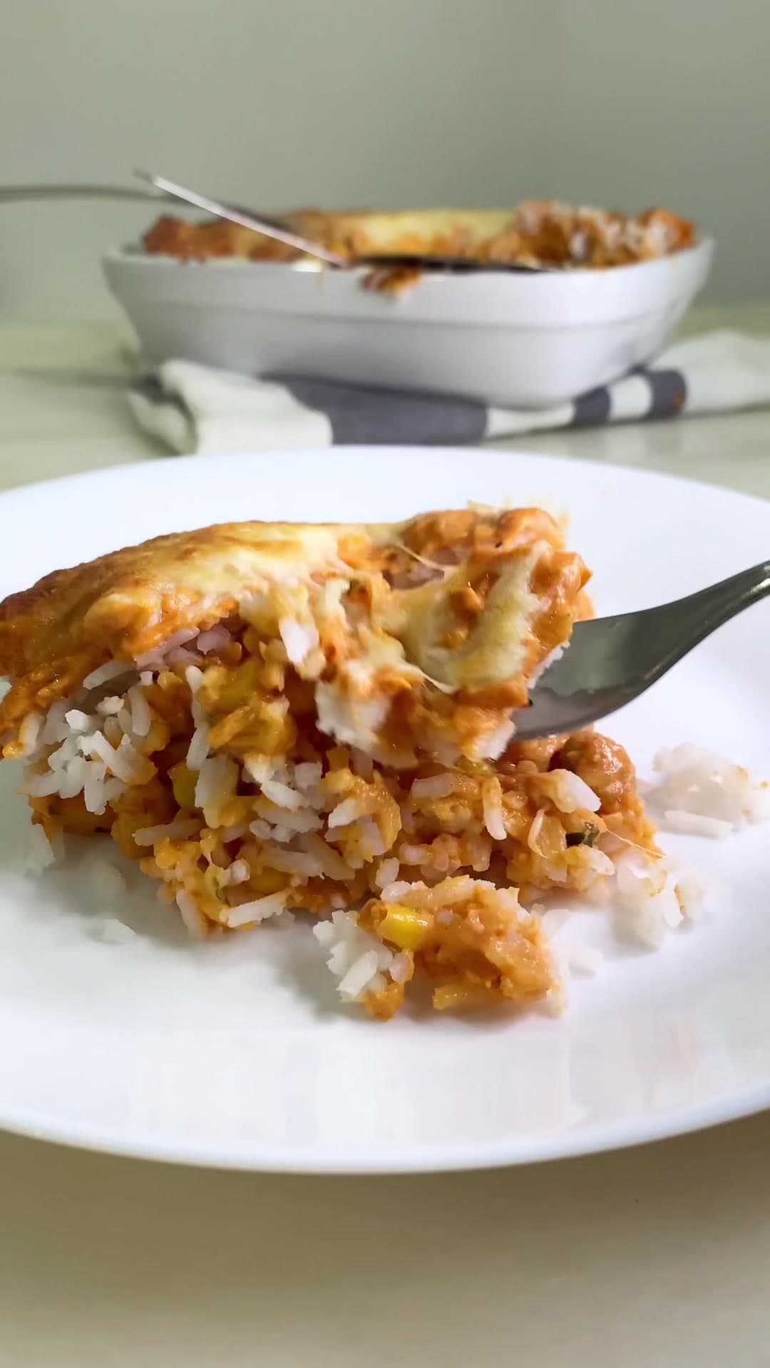 Arroz no forno com frango