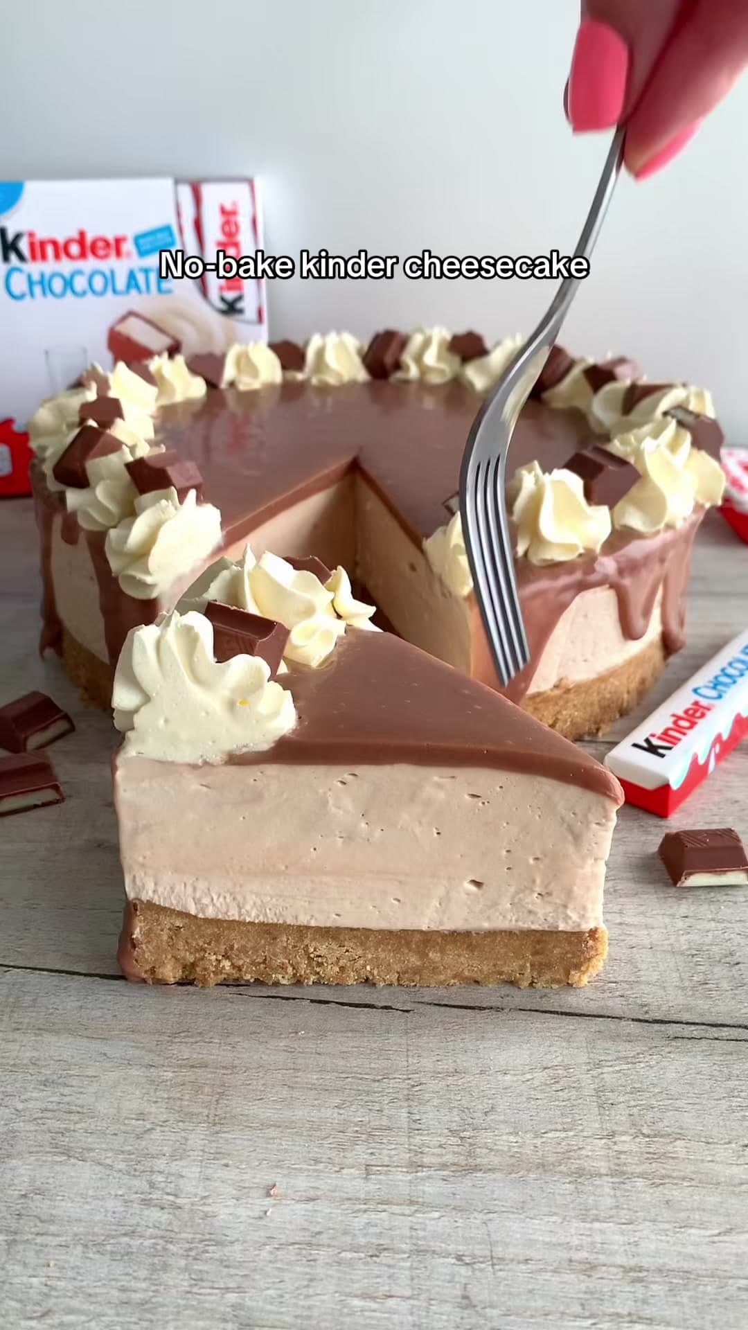 Cheesecake sin hornear de Kinder