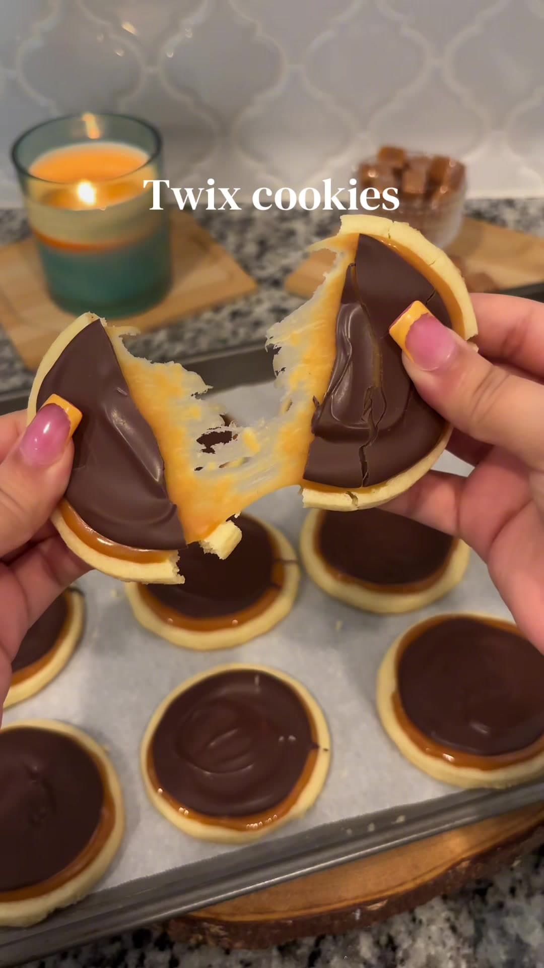 Caramel Chocolate Butter Cookies