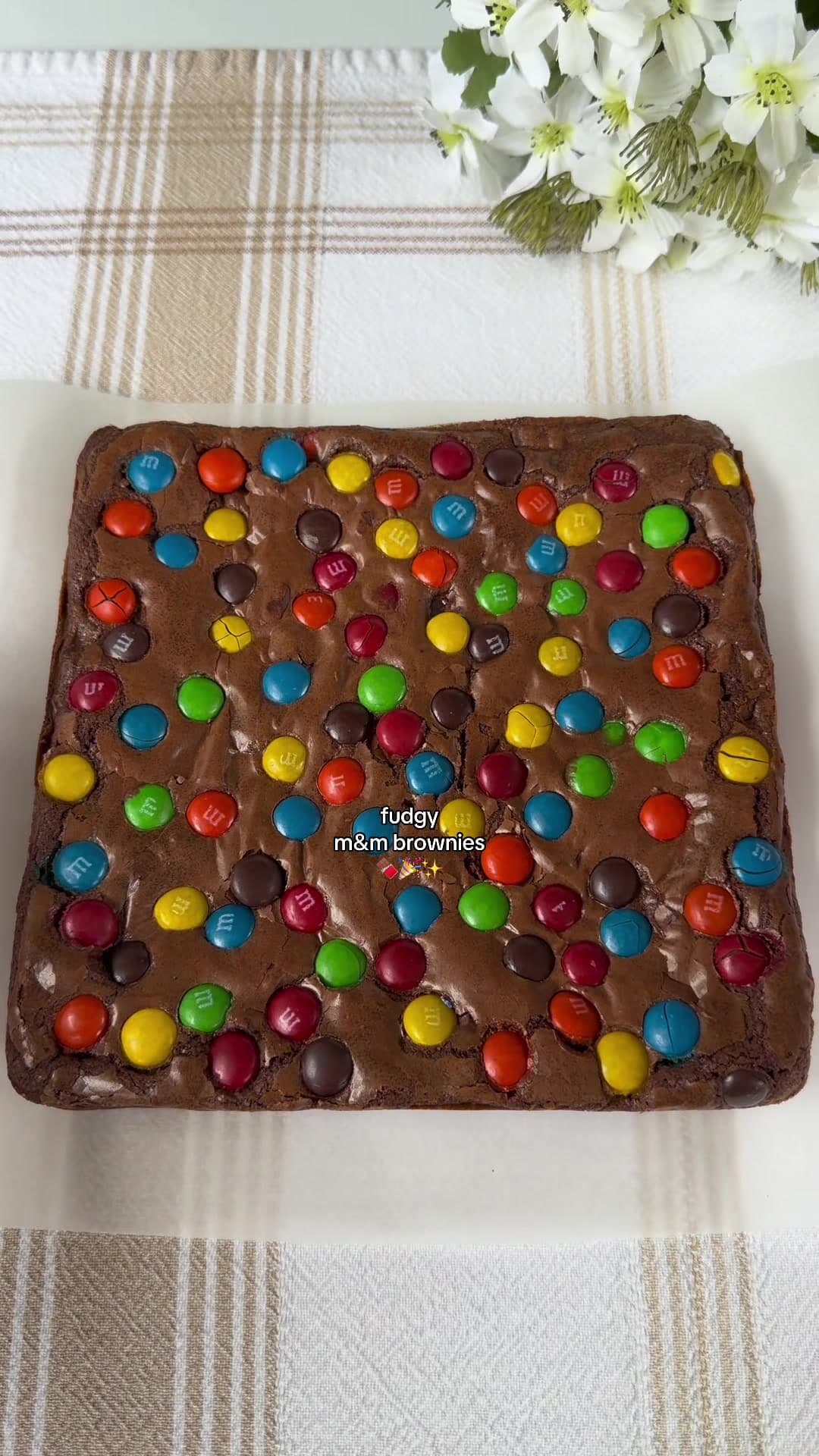 Fudgy M&M Brownies