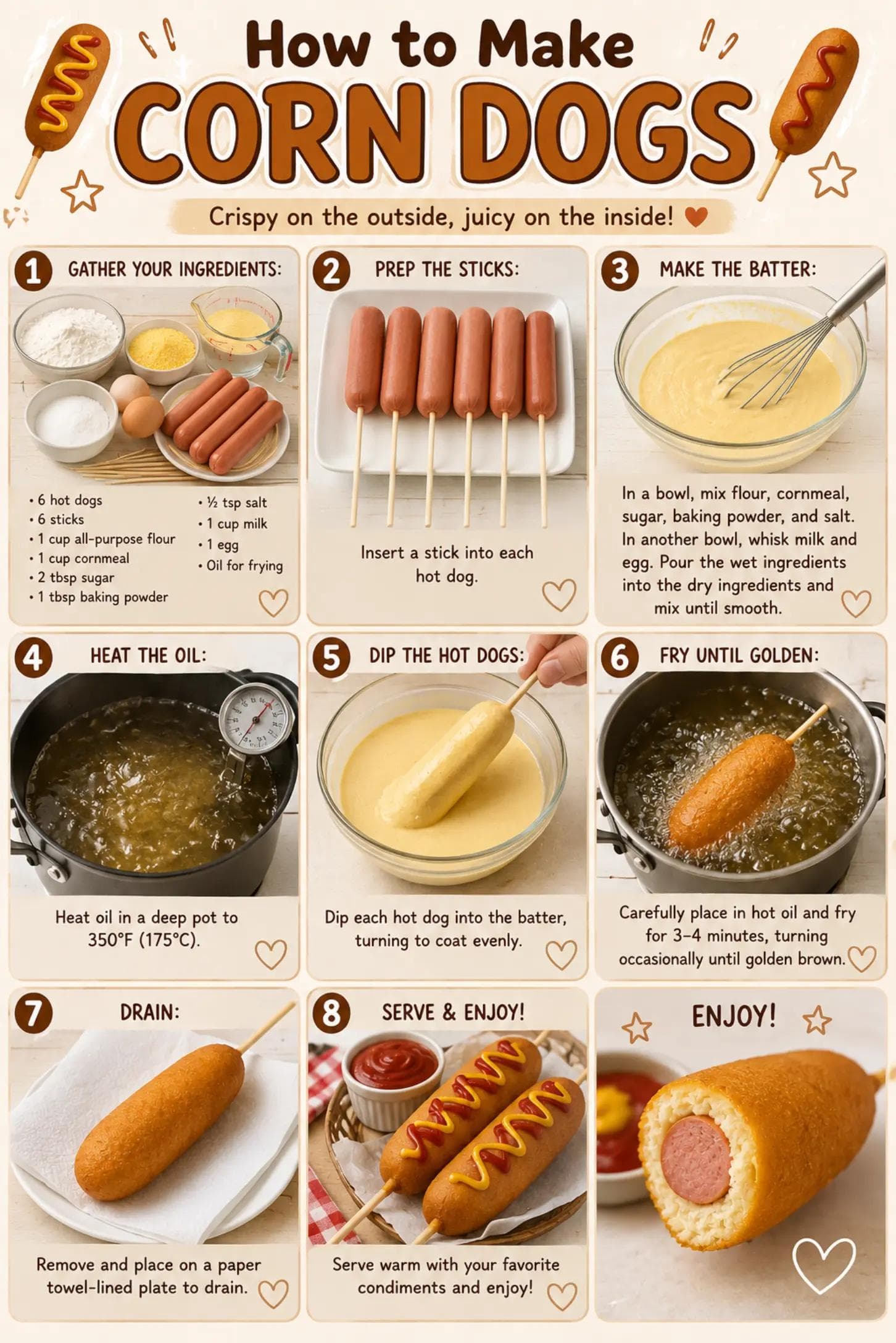 Crispy Homemade Corn Dogs