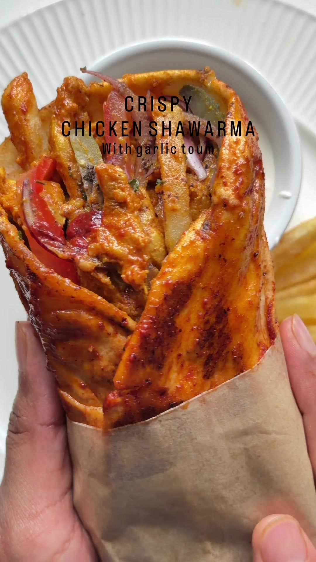 Shawarma di pollo croccante
