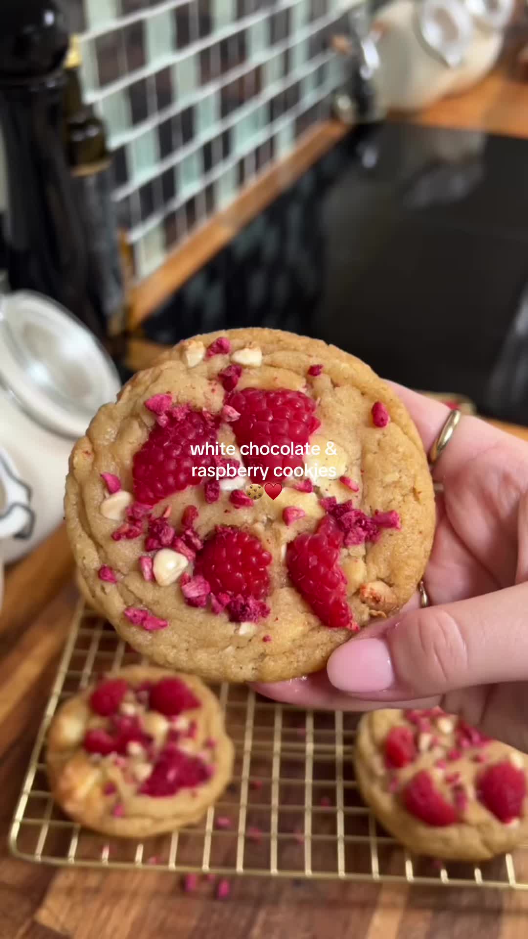 White Chocolate & Raspberry Cookies