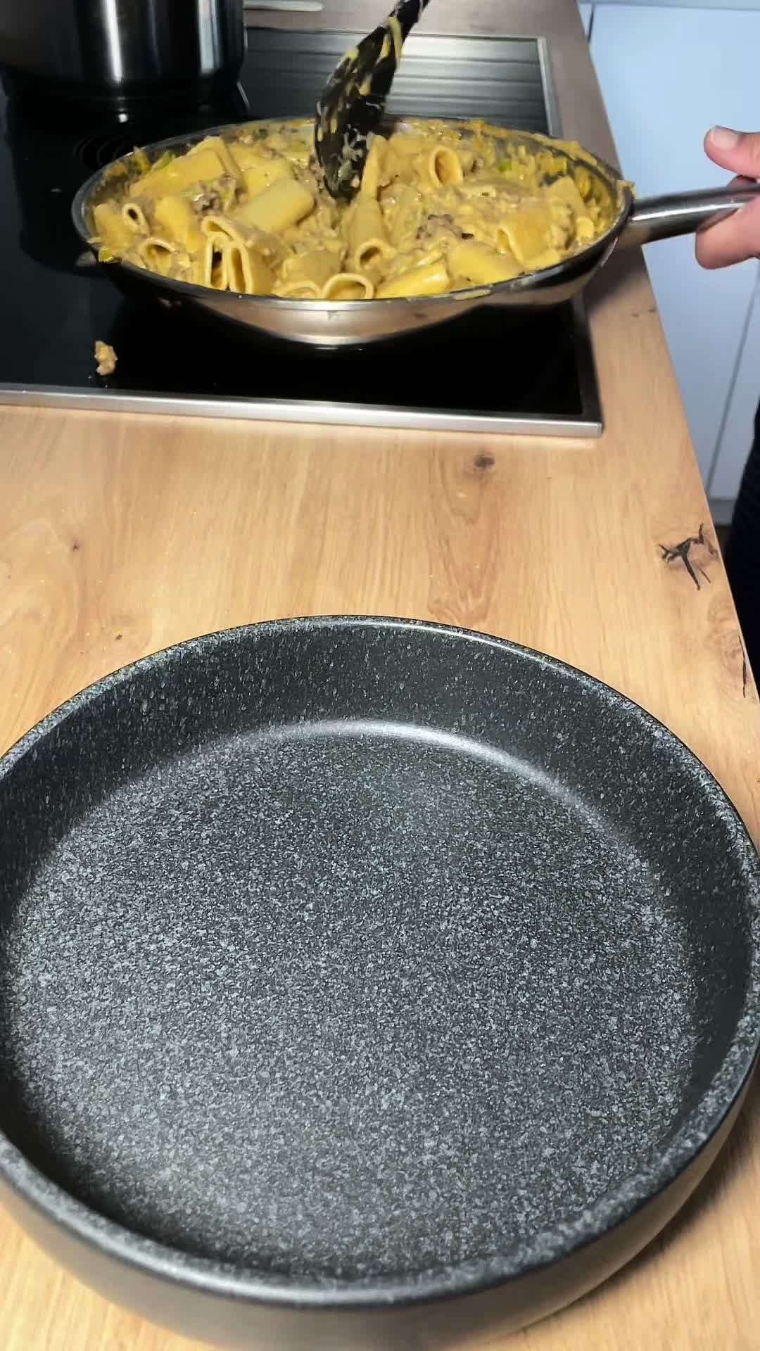 Hackfleisch-Käse-Lauch-Pasta