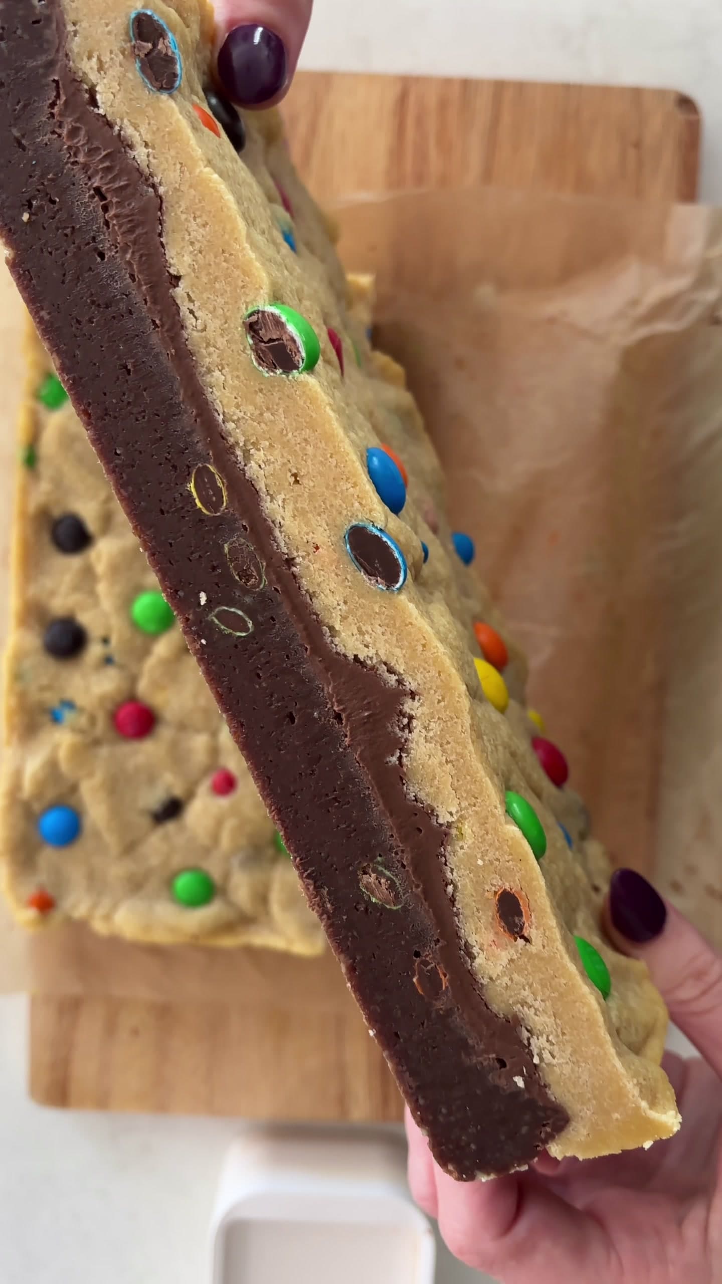 M&M Nutella Brookie