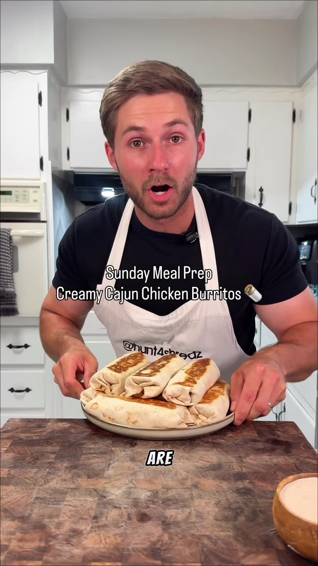 Krémové cajun kuřecí burrito na meal prep