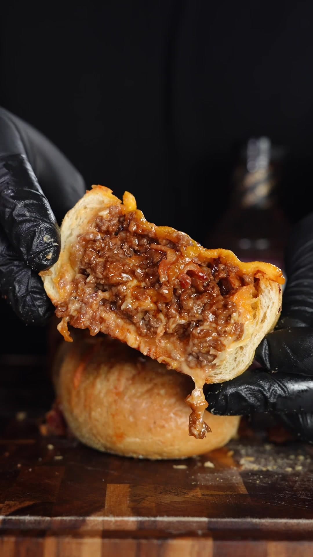 BBQ Bacon Cheeseburger Stuffed Bread