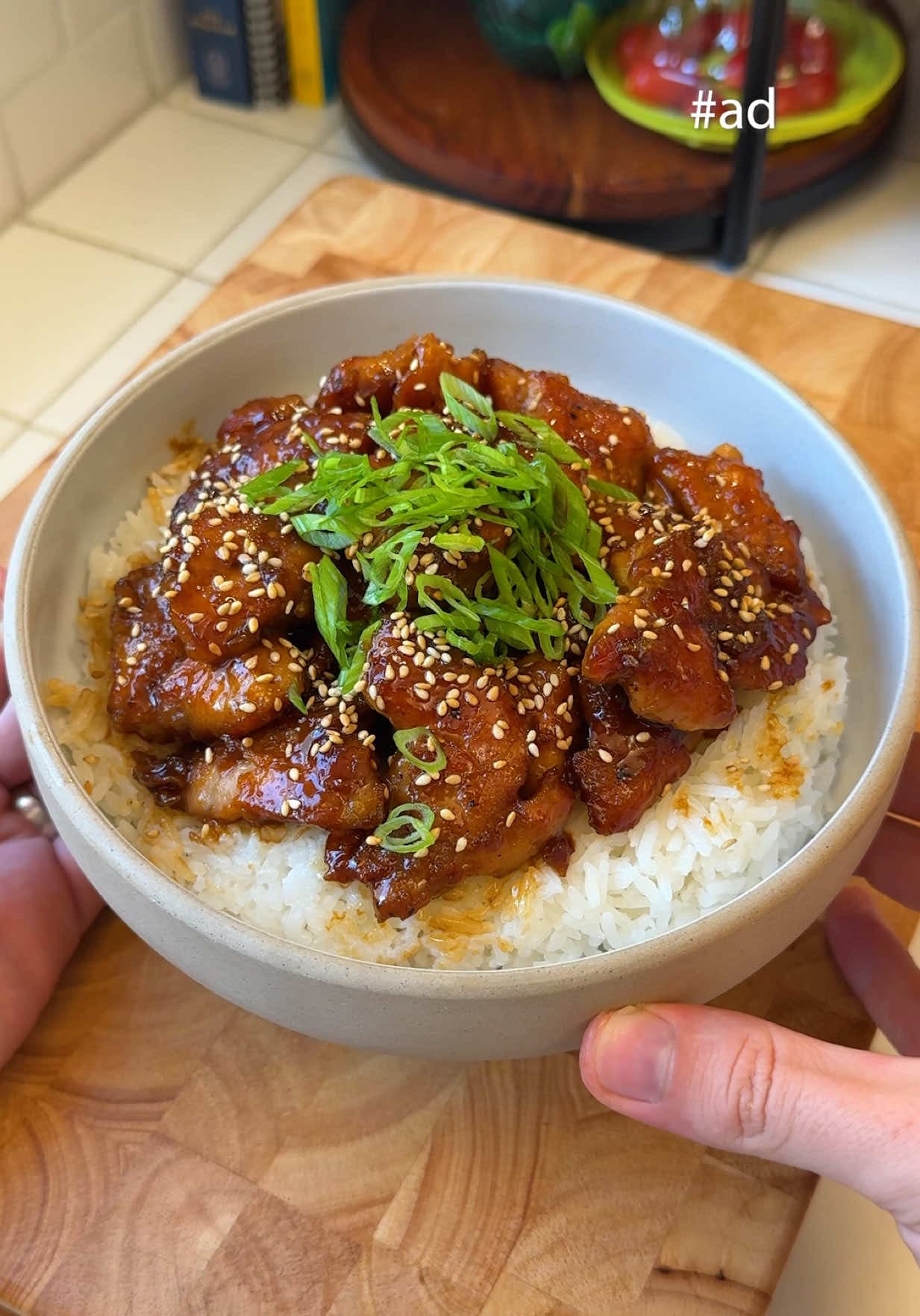 Frango Teriyaki com Gergelim