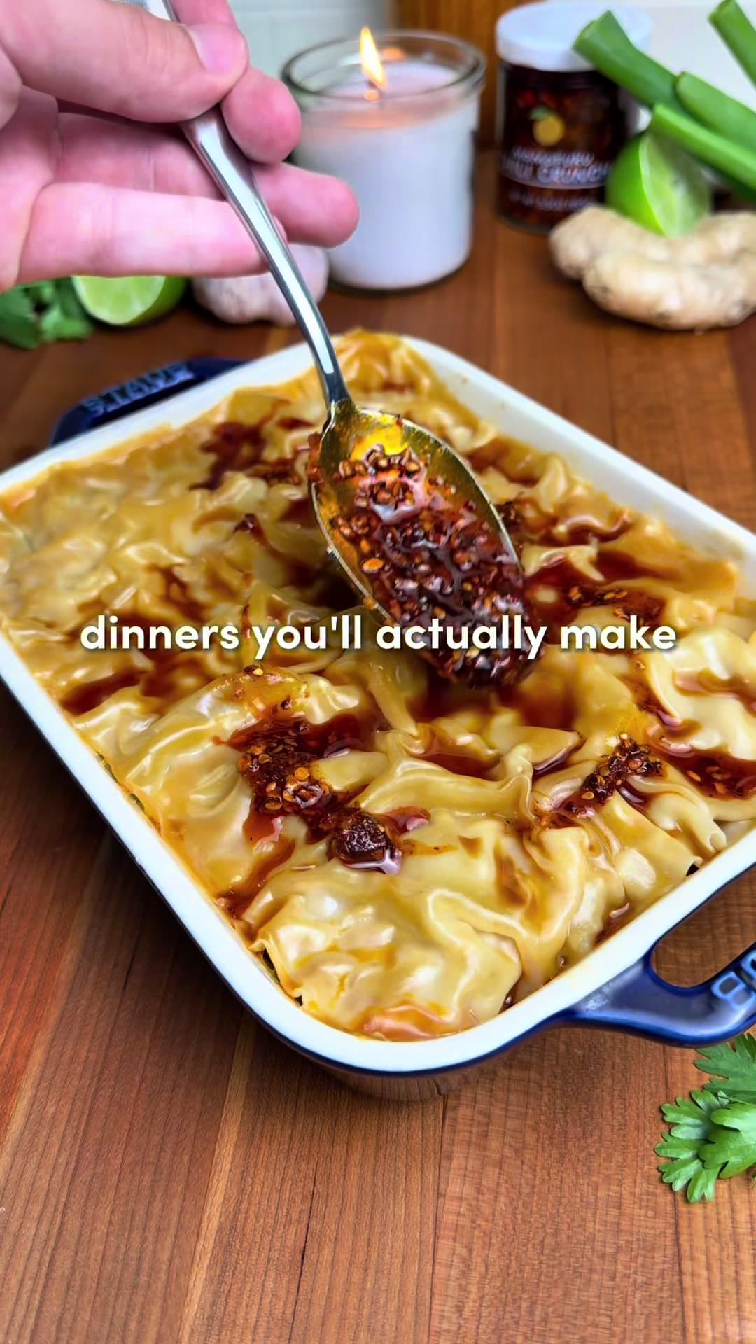 Viral Dumpling Lasagna